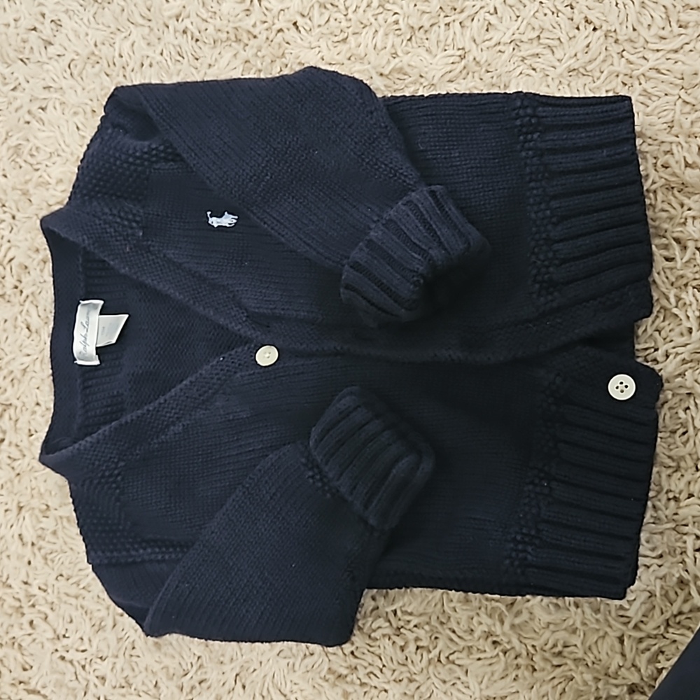 Ralph Navy Infant Sweater